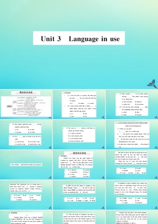 九年级英语上册 Module 3 Heroes Unit 3 Language in use习题课件 (新版)外研版 课件