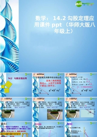 八年级数学上册 14.2勾股定理应用课件 华东师大版 课件