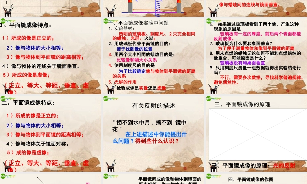 八年级物理上册 第2节光的反射(第三课时)课件 沪科版 课件