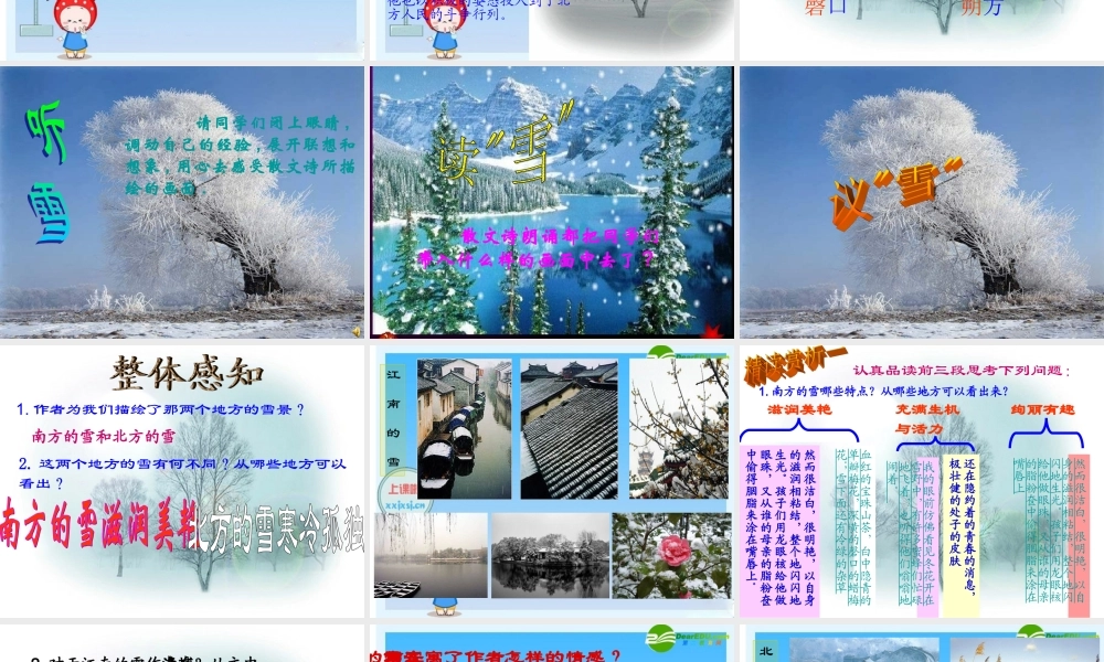 八年级语文下册 (雪)教学课件 人教新课标版 课件