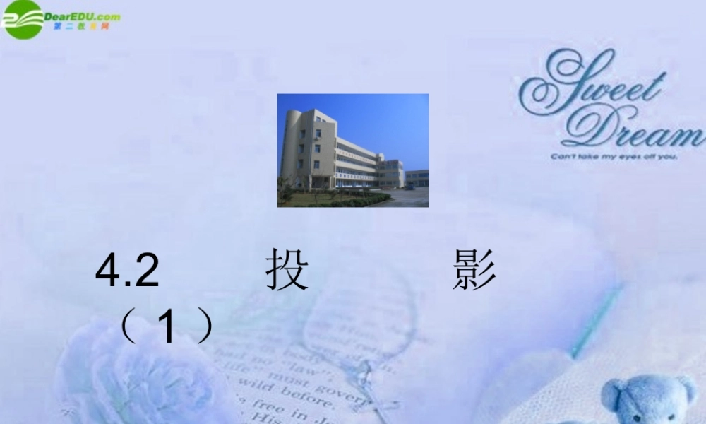 九年级数学下册 42投影(1)课件 浙教版 课件