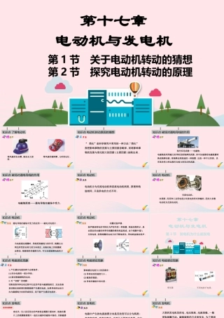 九年级物理下册 第十七章 电动机与发电机课件 (新版)粤教沪版 课件