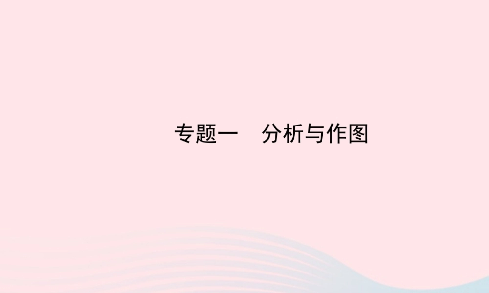 初中物理全程复习方略 专题一 分析与作图课件 沪科版 课件