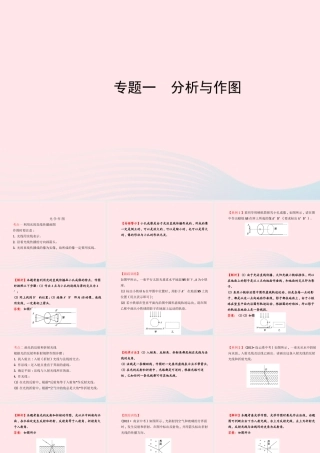 初中物理全程复习方略 专题一 分析与作图课件 沪科版 课件