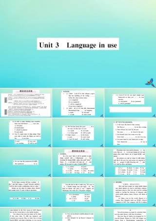 九年级英语上册 Module 9 Great inventions Unit 3 Language in use习题课件 (新版)外研版 课件