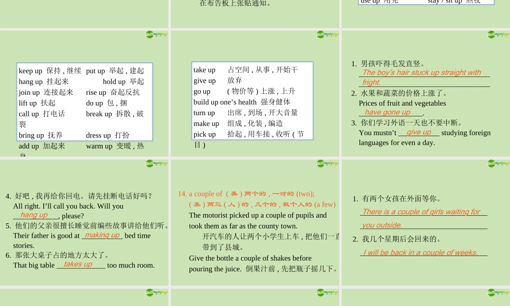 广东省高三英语第一轮总复习 Module8 Unit23 Conflict(2)课件 北师大版 新课标 课件