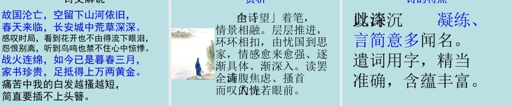 八年级语文春望课件1苏教版 课件