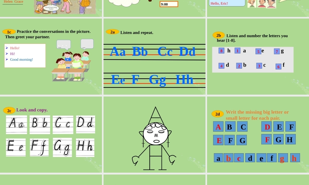 七年级英语上册 Starter Unit 1 Good morning(1a 2e)教学课件 (新版)人教新目标版 课件