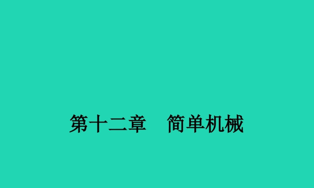 八年级物理下册 12.1 杠杆课件 (新版)新人教版
