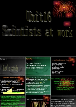 新课标高一英语Unit16 Scientists at work3 课件