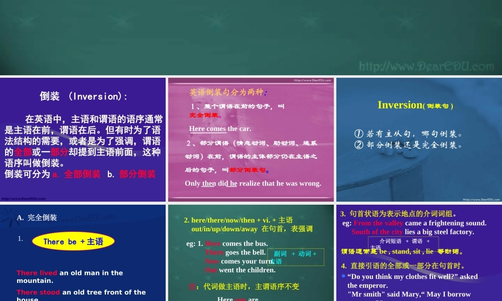 北京地区高二英语倒装句语法课件 新课标 人教版 课件