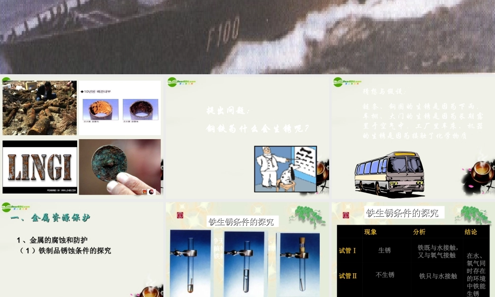 九年级政治 金属的防护和回收 课件1 沪教版 课件
