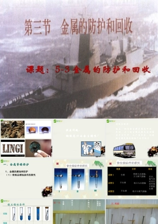 九年级政治 金属的防护和回收 课件1 沪教版 课件
