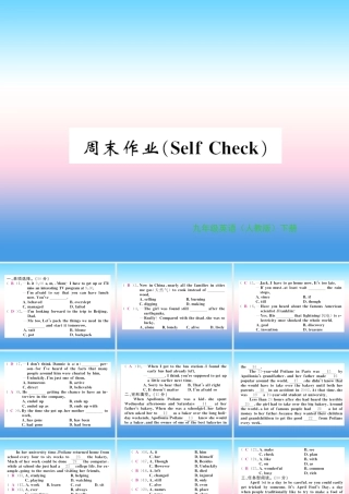 九年级英语全册 Unit 12 Life is full of the unexpected周末作业习题课件 (新版)人教新目标版 课件