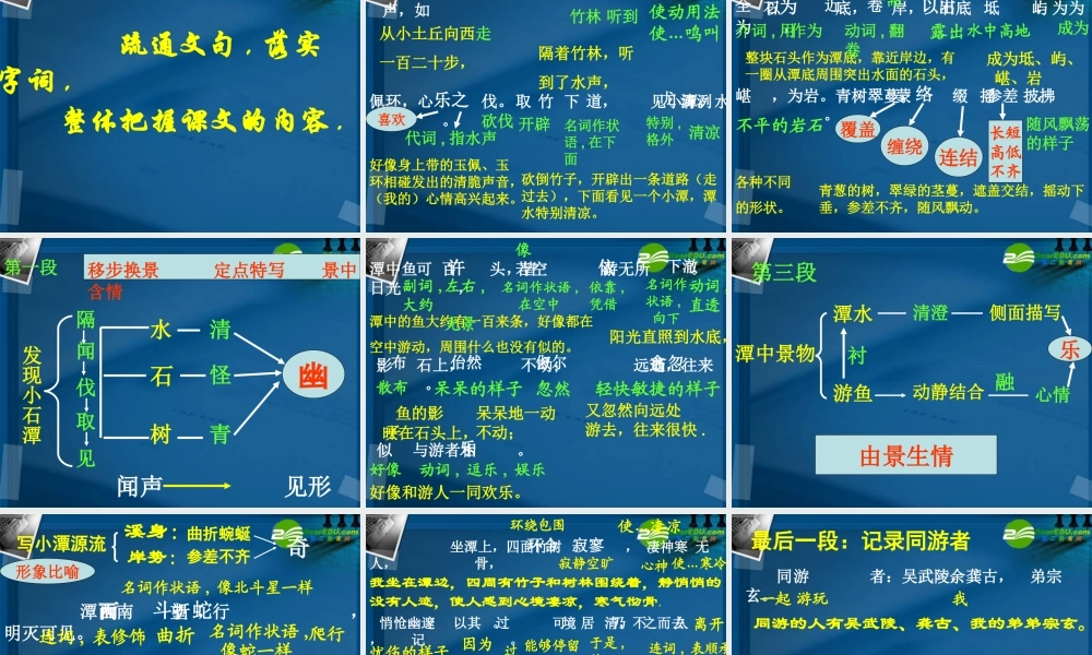八年级语文上册(小石潭记)课件4 苏教版 课件