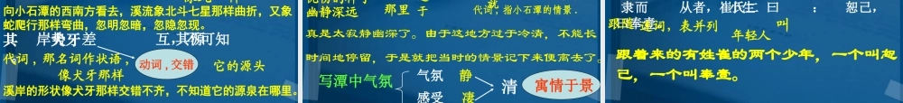 八年级语文上册(小石潭记)课件4 苏教版 课件