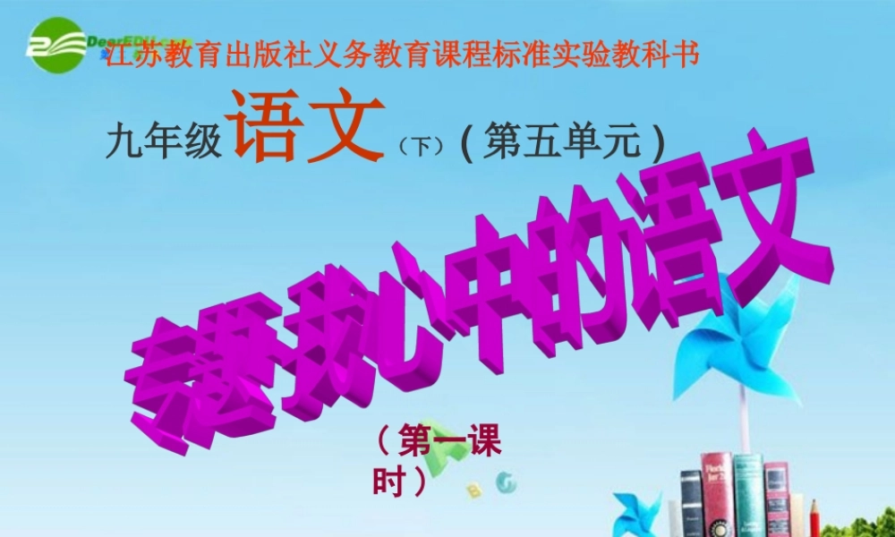 九年级语文下册 (我心中的语文)优秀实用课件 苏教版 课件