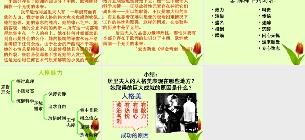 八年级语文下册 (我的信念)教学课件 河大版 课件