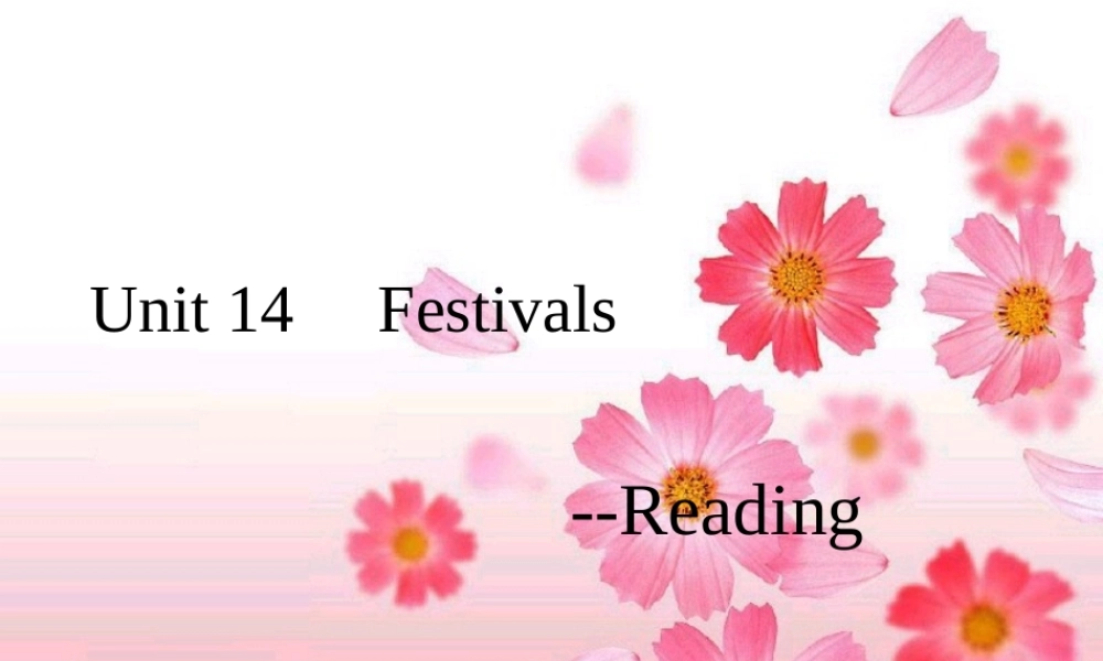 人教版高一英语Unit14 Reading 课件