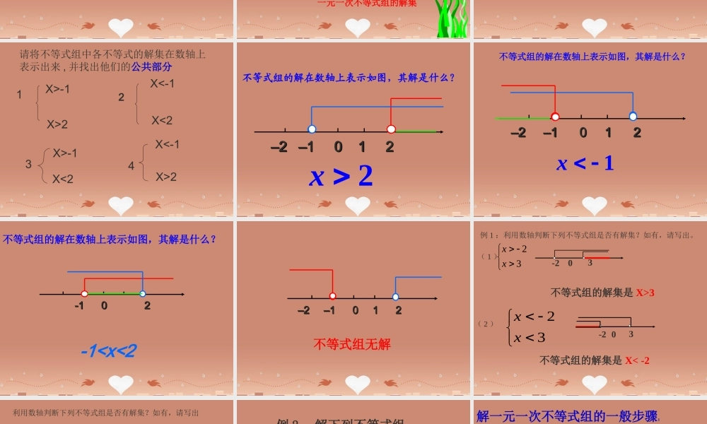 中学七年级数学下册 9.3 一元一次不等式组课件 (新版)新人教版 课件