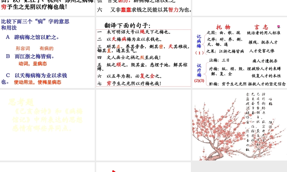 八年级语文下册 第六单元之(己亥杂诗)课件 新人教版 课件