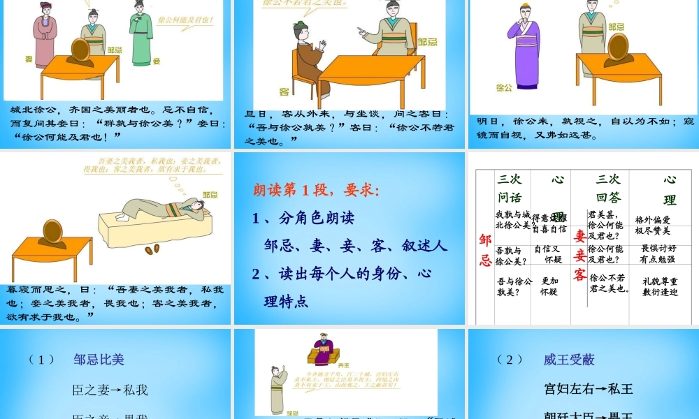 九年级语文下册 22(邹忌讽齐王纳谏)课件2 (新版)新人教版 课件