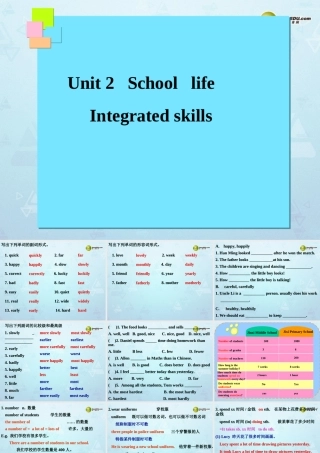 八年级英语上册 Unit 2 School Life Integrated skills课件 牛津版 教案