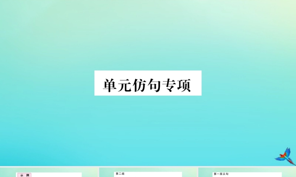 九年级英语全册 Unit 7 Teenagers should be allowed to choose their own clothes单元仿句专项习题课件 (新版)人教新目标版 课件