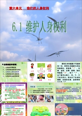 八年级政治下册 维护人身权力课件 粤教版 课件