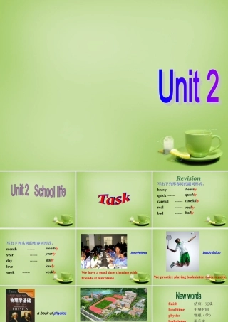 八年级英语上册 Unit 2 School life Task课件 (新版)牛津版 课件
