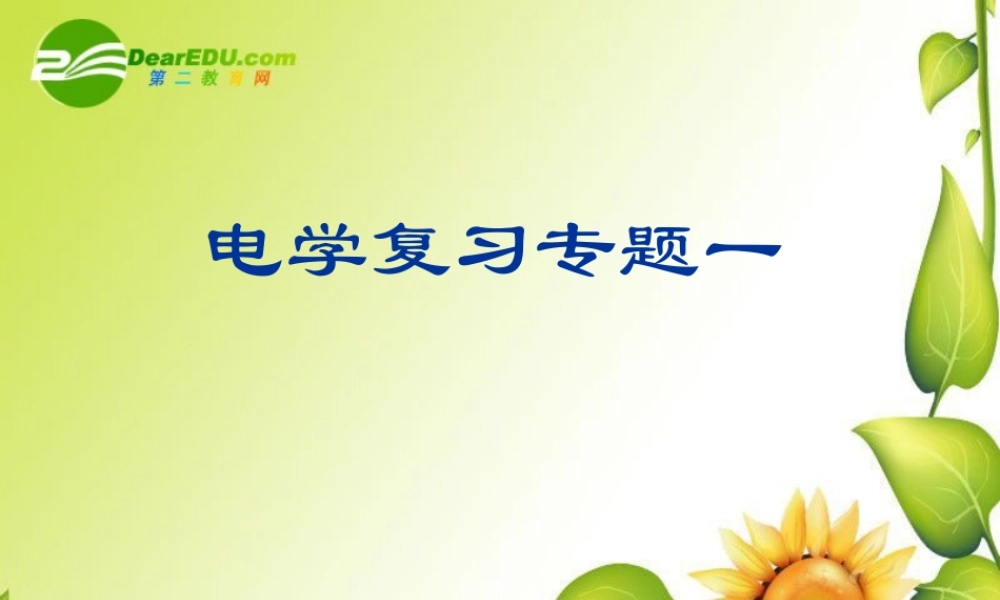 九年级物理中考复电学复习专题课件北师大版 课件