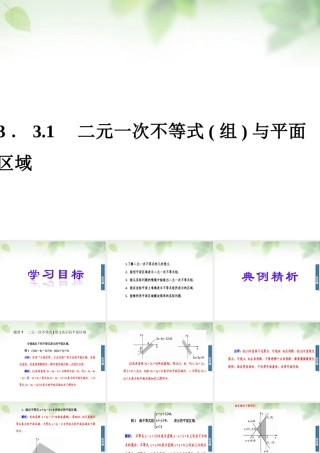 数学 3.3.1二元一次不等式(组)与平面区域课件 新人教A版必修5 课件