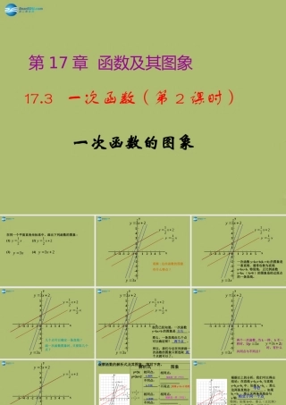八年级数学下册 17.3.2 一次函数的图象课件 (新版)华东师大版 课件