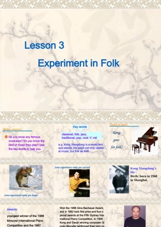 北师版英语必修2U5 Rhythm--L3 Experiment in Folkppt 课件