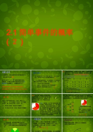 九年级数学下册 21 简单事件的概率课件2 浙教版 课件