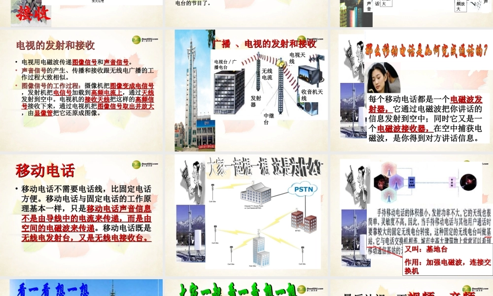 九年级物理全册 213 广播、电视和移动通信课件 新人教版 教案-2