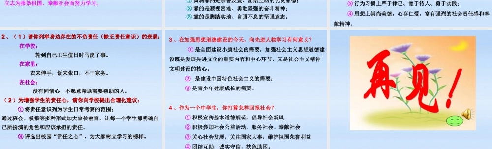 中考政治专题复习 六弘扬民族精神课件