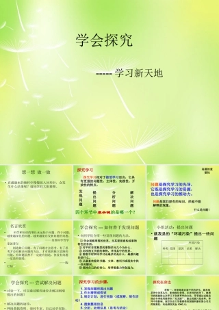 中学七年级政治上册(12.3 学会探究)课件2 苏教版 课件