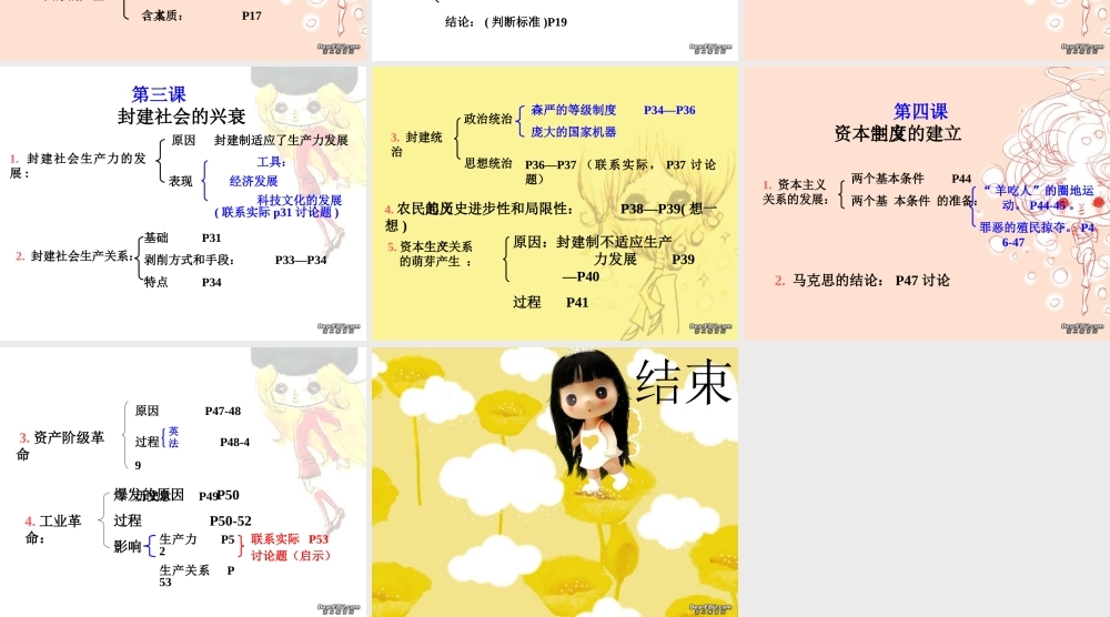 九年级政治复习课件 1-4课复习提纲 人教版 课件