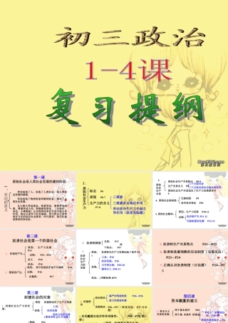 九年级政治复习课件 1-4课复习提纲 人教版 课件
