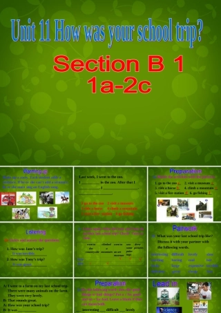 中学七年级英语下册 Unit 11 How was your school trip Section B 1课件 (新版)人教新目标版 课件