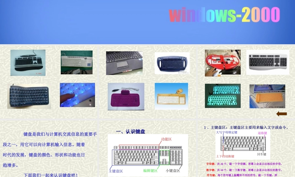 信息技术认识键盘与正确的指法输入课件