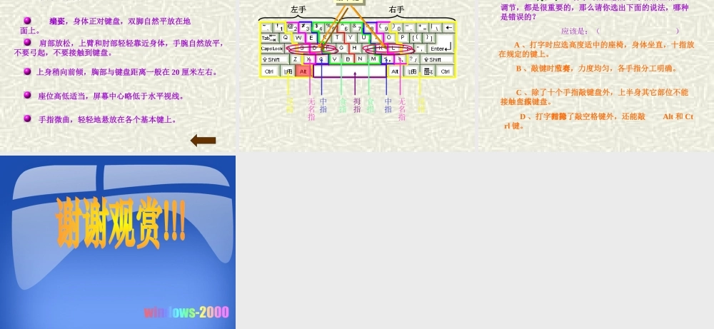 信息技术认识键盘与正确的指法输入课件