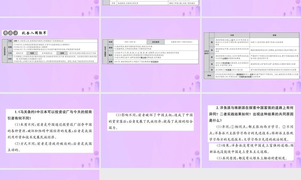 中考历史总复习 第七讲 近代化的早期探索与民族危机的加剧课件 新人教版 课件