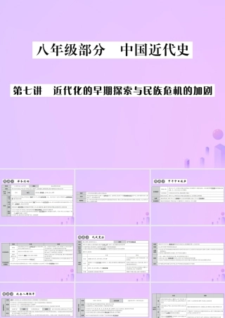 中考历史总复习 第七讲 近代化的早期探索与民族危机的加剧课件 新人教版 课件