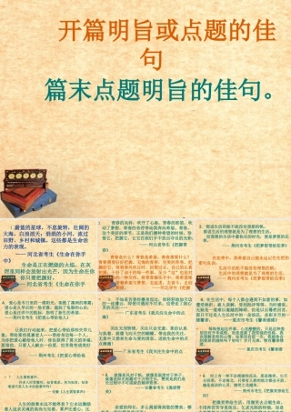 初中语文 作文佳句集萃课件