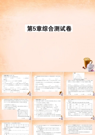 八年级数学下册 第五章 数据的频数分布综合测试题课件 (新版)湘教版 课件