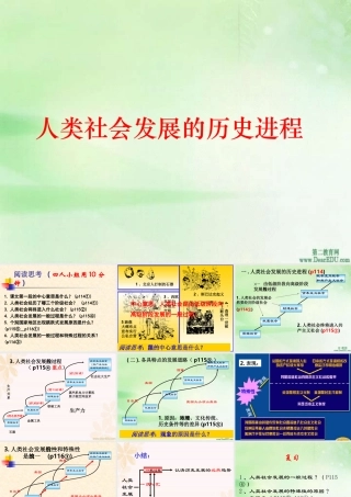 广东省广州地区初三政治下学期人类社会发展的历史进程 人教版 课件