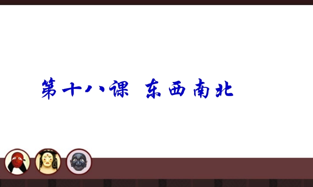 九年级政治 第十八课(东西南北)课件 教科版 课件