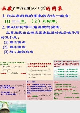 人教版高一数学三角函数的图象变换 课件